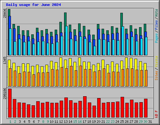 Daily usage for June 2024
