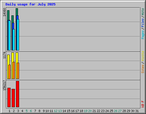 Daily usage for July 2025