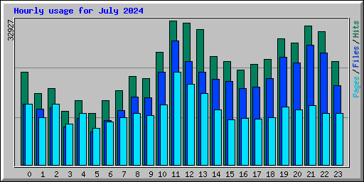 Hourly usage for July 2024