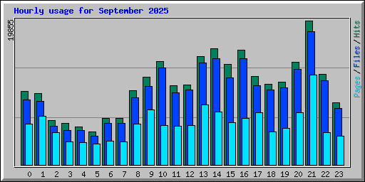 Hourly usage for September 2025