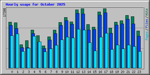 Hourly usage for October 2025